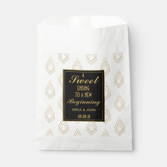 Deko Gastgeschenk Hochzeit Bag Sweet Ending Geschenktütchen (Vorderseite)