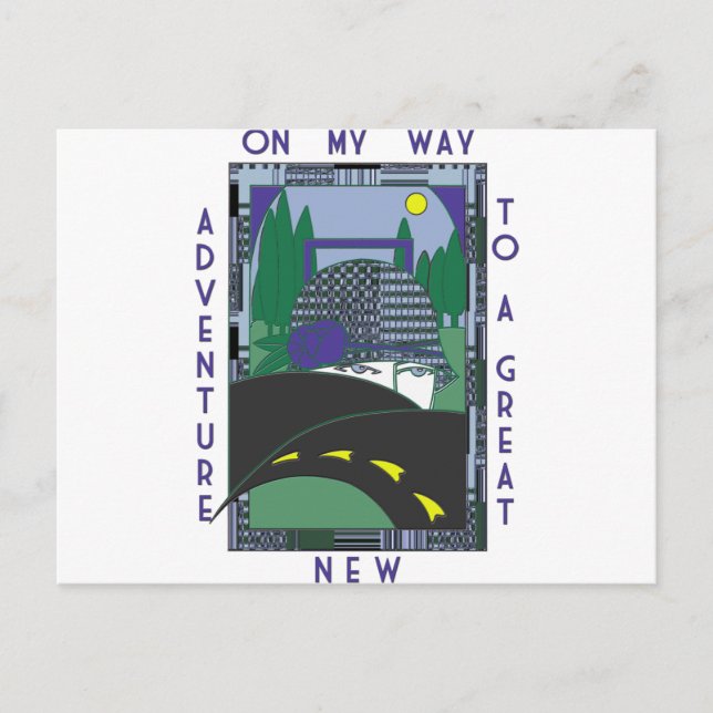 Deko Great New Adventure Postkarte (Vorderseite)
