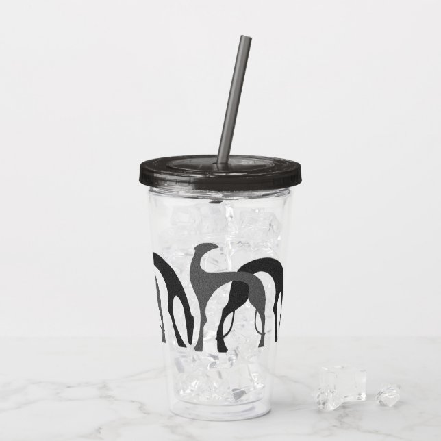 Deko Hounds Acrylic Tumbler Grau Acryltrinkbecher (Rückseite Ice)