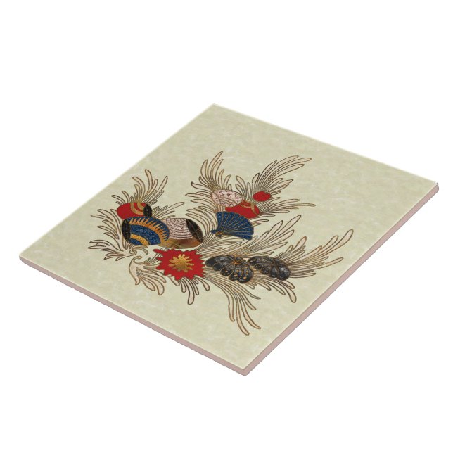 Deko im asiatischen Ozean Fliese (Seite)