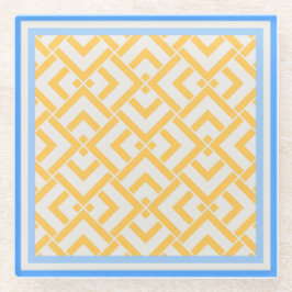 Deko in lebhaften Farben gelb Glasuntersetzer