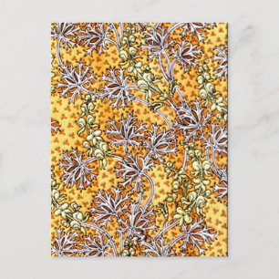 Deko Jugendstil-Blume und Spitzen Postkarte