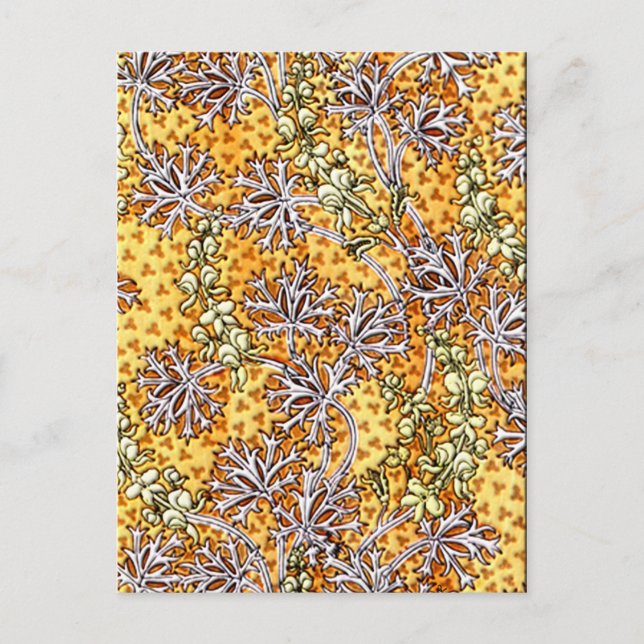 Deko Jugendstil-Blume und Spitzen Postkarte (Vorderseite)