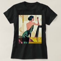 Deko Lady in Green Modern Art
