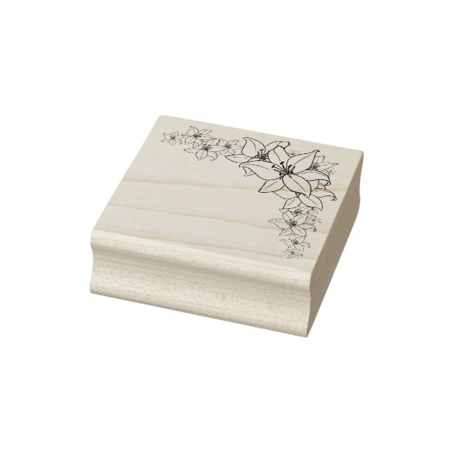 Deko-Lilienecke Gummistempel (Stempel)