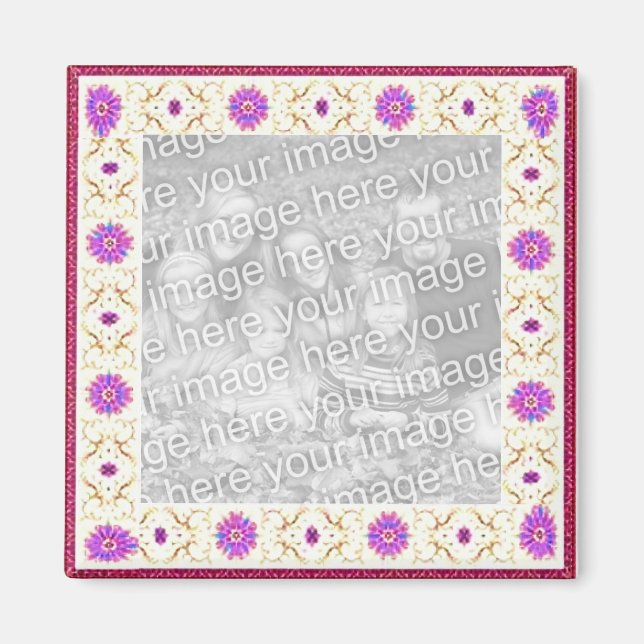 Deko mit Floral anpassbarer Größe Magnet (Vorne)