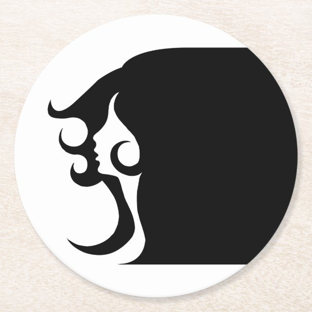 Deko Mod Woman Paper Untersetzer (Vorderseite)