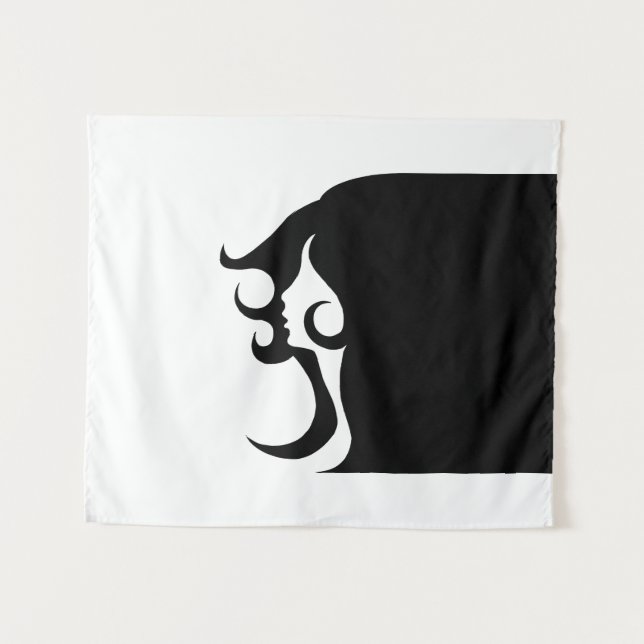 Deko Mod Woman Wandteppich (Vorderseite (Horizontal))