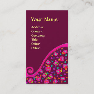 DEKO MONOGRAM, Pink Fuchsia Lila Visitenkarte