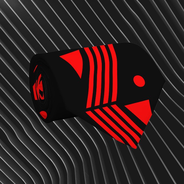 Deko-Muster in Rot und Schwarz Krawatte (Von Creator hochgeladen)