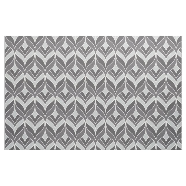 Deko-Muster in Weiß und Grau Stoff (Fat Quarter (45,7 x 55,9 cm))