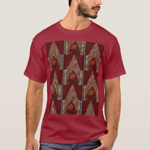 Deko Muster mit Blume und Spulen T-Shirt
