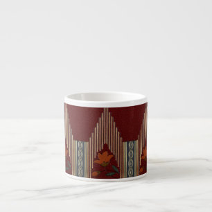 Deko-Muster mit Blüten und Spire Espressotasse