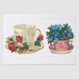 DEKO-PAPIER: VINTAGE-TEETASSEN SEIDENPAPIER