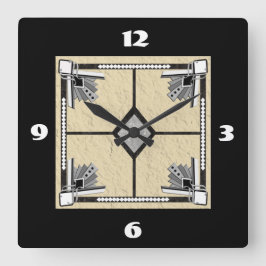 Deko Quadratische Wanduhr