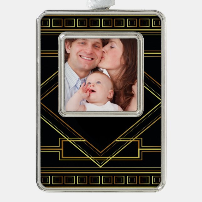 Deko Rahmen-Ornament Silber (Vorderseite)