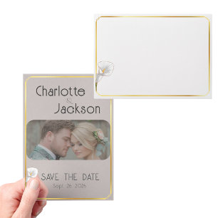 Deko-Rahmen Vintage-Hochzeitsfoto Save-the-Date-Ka Acryleinladungen