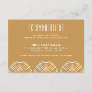 Deko Scallops Wedding Accommodation Card - Tan Begleitkarte