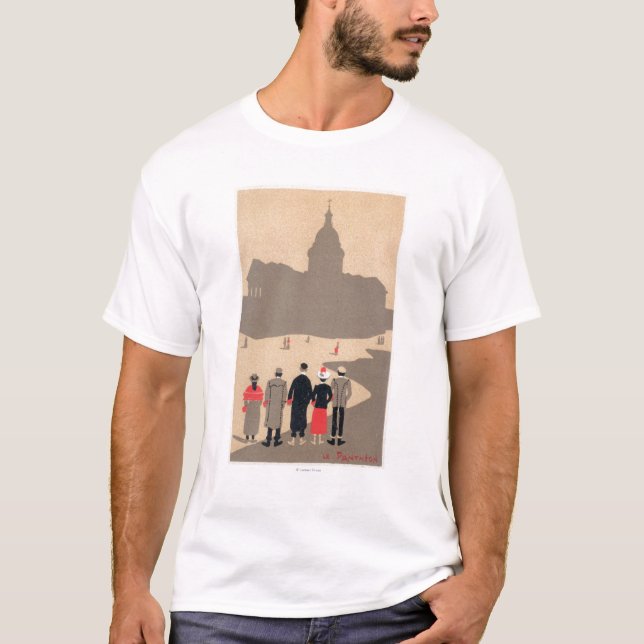 Deko SceneParis, Frankreich Le Pantheon Art T-Shirt (Vorderseite)