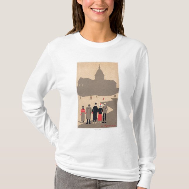 Deko SceneParis, Frankreich Le Pantheon Art T-Shirt (Vorderseite)
