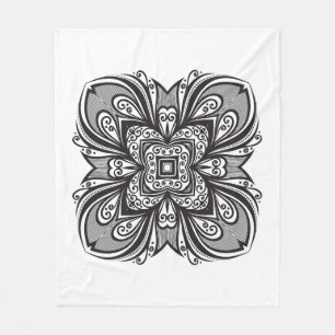 Deko-schwarzes Quadrat inspiriert Fleecedecke