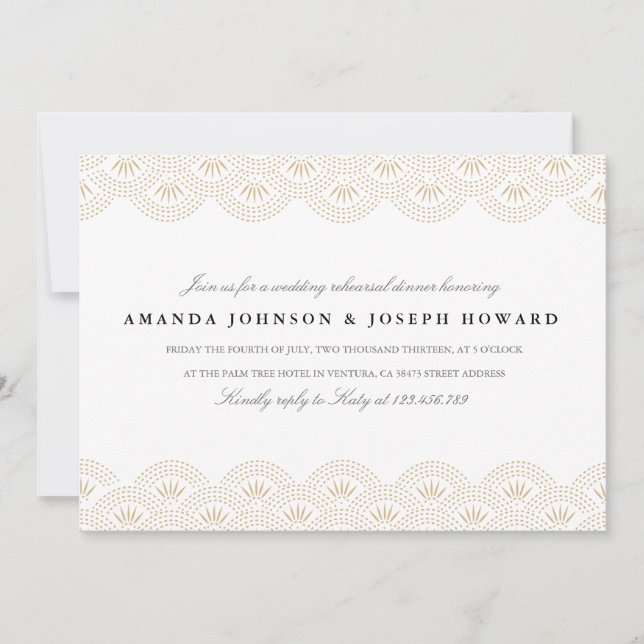 Deko Seigaiha Probe Abendessen Einladung (Vorderseite)