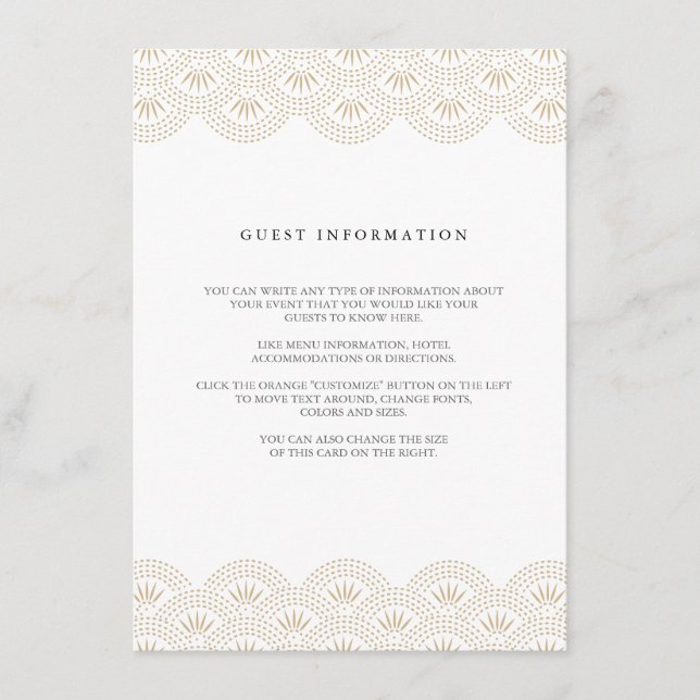 Deko Seigaiha Wedding Insert Card (Vorderseite)