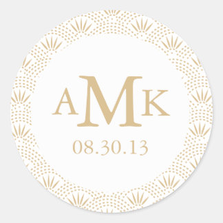Deko Seigaiha Wedding Monogram Stickers