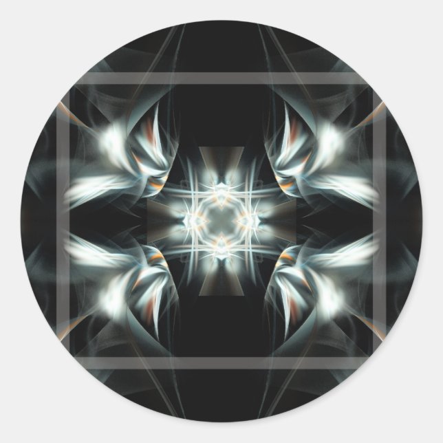Deko Star Runder Aufkleber (Vorderseite)