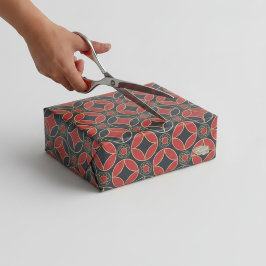 Deko-Stars in Rot und Schwarz Seidenpapier