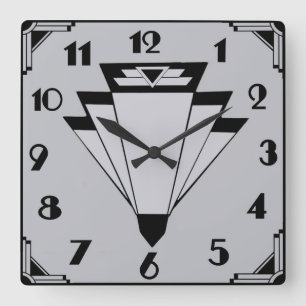 Deko Style Clock. Quadratische Wanduhr