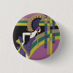 Deko-Tanzen-Mädchen-Abzeichen Button