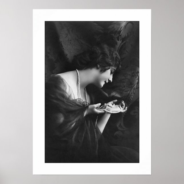 Deko verzierte Perlen aus Schwarz und Weiß (Vorne)