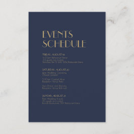 Deko | Zeitplan für Hochzeiten der Dunklen Marine Begleitkarte