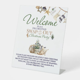Dekoaustausch Weihnachtsabrechnung für Party aussc Sockelschild