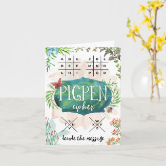 Dekodieren Sie Ihre Botschaft mit dem Pigpen-Chiph Karte