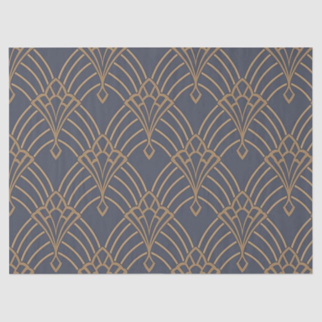 Dekodierung des Papierfachs - Art-Deco-Lüfterdesig Seidenpapier (Vorderseite)