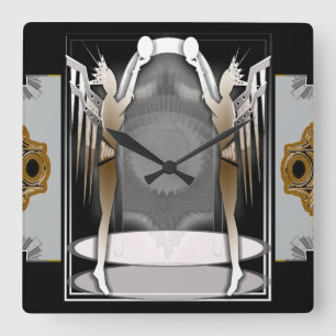 Dekoengel Quadratische Wanduhr