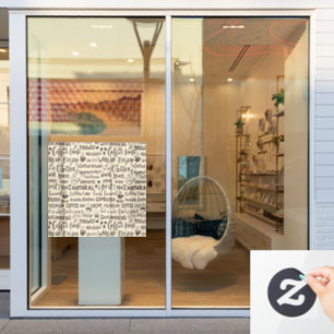 Dekofarben in der Cafeteria, modern Fensteraufkleber