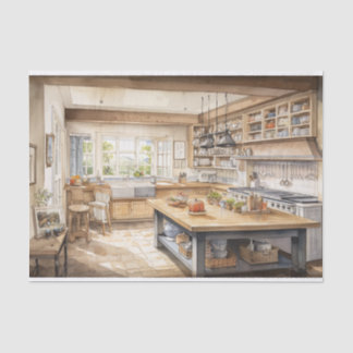 Dekofarbene Landesküche Seidenpapier