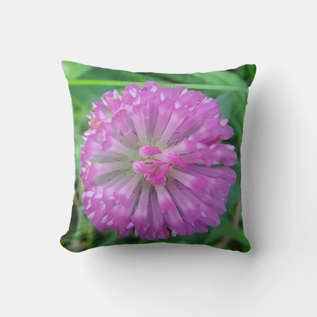 Dekokissen Kleeblüte in rosa (Vorderseite)