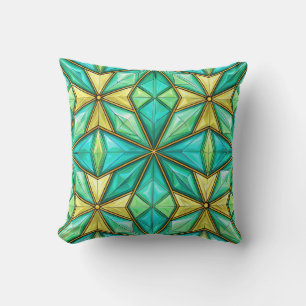 Dekokissen mit geometrischem Muster 