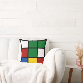 Dekokissen "Quadro" Grün & Blau