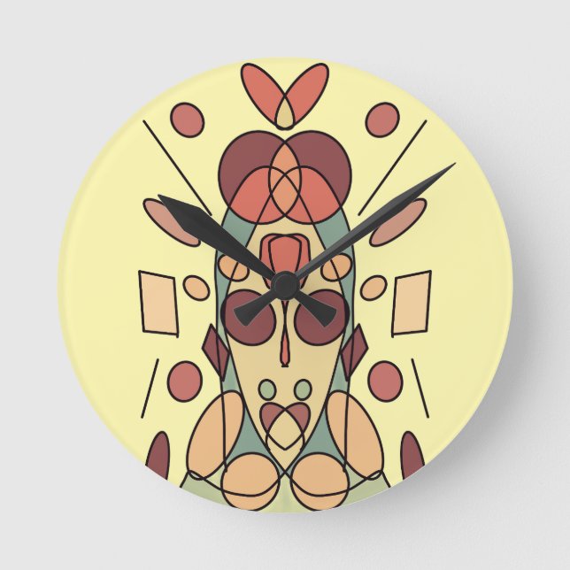 Dekokissen Runde Wanduhr (Vorderseite)