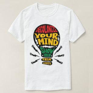 Dekoloniere deinen Geist Afrozentrisches Design T-Shirt