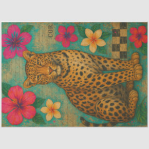 Dekopapier der Tropical Leopard Lounge - Exotic Seidenpapier