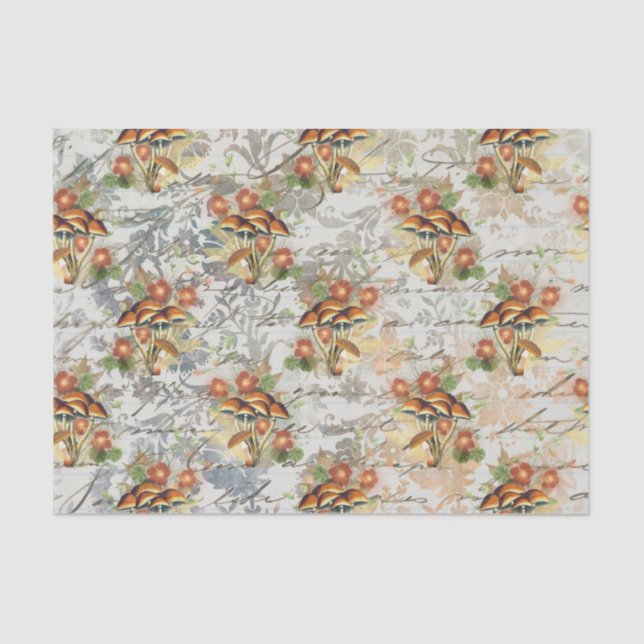 Dekopapier für die antike Pilzgruppe Seidenpapier (Vorderseite)