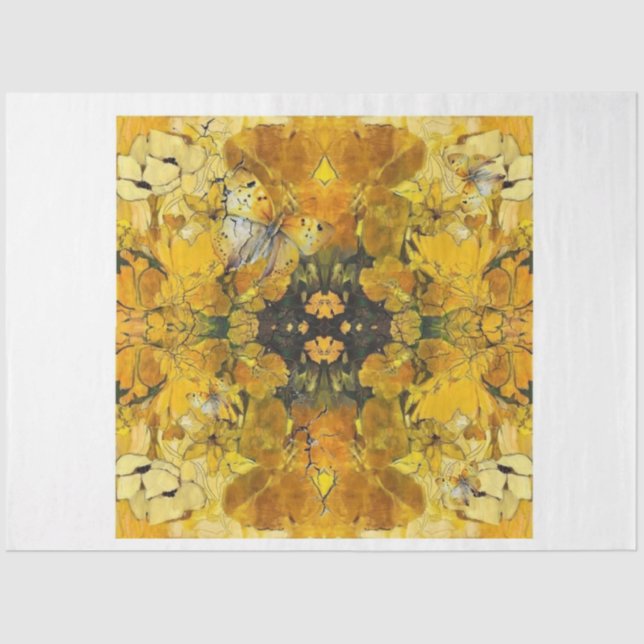 Dekopapier für Goldschmetterlinge Seidenpapier (Vorderseite)