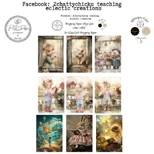 Dekopierpapier 9 A4 Storybook-Designs Geschenkpapier Set
