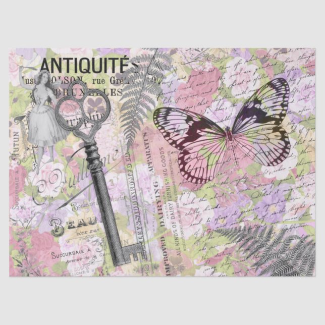 Dekopulationspapier für Butterfly-Schlüssel Seidenpapier (Vorderseite)